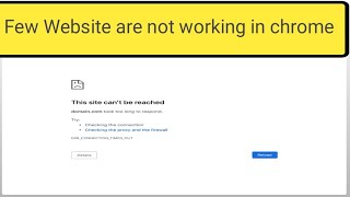 few website are not working in my pc few website not opening in chrome  this site cant be reached [upl. by Tichonn]