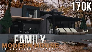 BLOXBURG  170k Family Modern House  NO ADVANCED PLACEMENT Speedbuild [upl. by Mcspadden264]