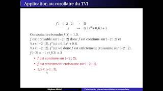 fonction théorème des valeurs intermédiaires TVI et son corollaire [upl. by Ahseia]