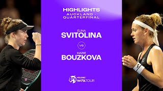 Elina Svitolina vs Marie Bouzkova  2024 Auckland Quarterfinal  WTA Match Highlights [upl. by Oinigih482]