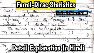 FermiDirac Statistics  basic concept amp Derivation kanhaiyapatel physicalchemistry [upl. by Nahsrad]