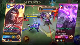 MOSKOV DOOM INCARNATE VS MOSKOV TWILIGHT DRAGON WHICH IS THE BEST SKIN MLBB [upl. by Itsuj]