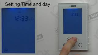 F902GFCI Floor Heating Thermostat Setting Day and Time [upl. by Ilecara866]