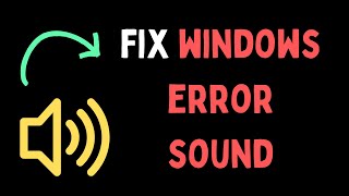 How to Fix Windows Background Error sound on Windows 11 [upl. by Tace]