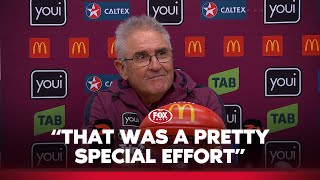 quotOne of the best games weve played in a long timequot  Lions press conference  Fox Footy [upl. by Raji]