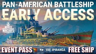 Ipiranga Pan American Secondary Battleship World of Warships Gameplay [upl. by Omura514]