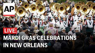 LIVE Mardi Gras celebrations in New Orleans [upl. by Atoiyanap557]