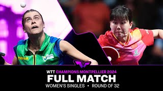 FULL MATCH  Bruna Takahashi vs Chen Xingtong  WS R32  WTTMontpellier 2024 [upl. by Halilad]