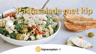 Pastasalade met kip  Kipreceptennl Een heerlijke frisse maaltijdsalade [upl. by Ygief]