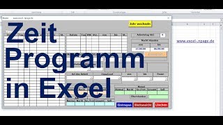 12 Zeiterfassungsprogramm in Excel VBA selber erstellen [upl. by Nedac558]