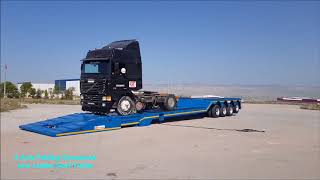 Front Loading Lowbed Semi Trailer FOLDABLE GOOSENECK  Önden Yüklemeli Lowboy Low loader [upl. by Dadirac]