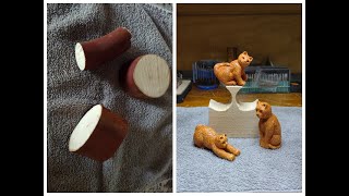 Madrone wood carved unique cats [upl. by Jos]