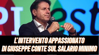 GIUSEPPE CONTE IL SUO DISCORSO APPASSIONATO SUL SALARIO MINIMO SIETE COME LO SCERIFFO DI NOTTINGHA [upl. by Anicnarf]