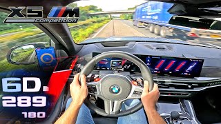 2024 BMW X5M COMPETITION with NEW V8 is FAST  TOP SPEED on AUTOBAHN [upl. by Fortunna]