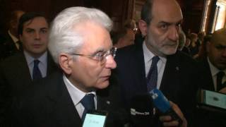 terremoto dichiarazione alla stampa del Presidente Mattarella [upl. by Way489]