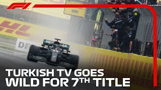 2020 Turkish Grand Prix Turkish Commentator Goes Wild For Hamiltons Seventh Title Win [upl. by Ashla295]