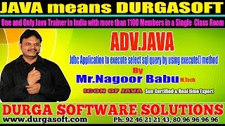 Advance Java  JDBC Application to execute select sql query by using execute method by NagoorBabu [upl. by Radmen]