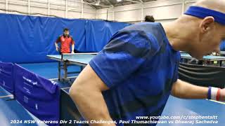 2024 NSW Veterans Div 2 Teams Challenges Paul Thumachiewan vs Dheeraj Sachdeva 5th Set [upl. by Rosati]