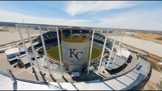 Kauffman Stadium Like Youve Never Seen it Before  Drone FlyThrough Tour [upl. by Ikciv]