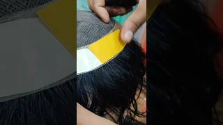 Hair patch per tape lagane ka tarika sikhen hai is video wig servicing patch service video shorts [upl. by Akit]