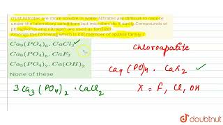 Phosphorus occurs in nature in the form of stable phosphates Animal bones also contain calcuim [upl. by Ahsieyt]