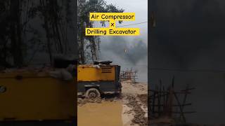 🔥 Atlas Copco Air Compressor XA 316 amp Drilling Rig Excavator Dc122N 🤯 shortsvideo shorts ytshorts [upl. by Obala182]