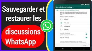 Comment sauvegarder et restaurer les messages Whatsapp sur Android 2021 [upl. by Erehpotsirhc]