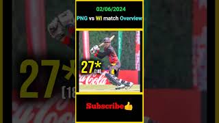 02062024 PNG vs WI match Overview  factsmaavalite westindies papuanewguinea t20worldcup2024 [upl. by Novj83]