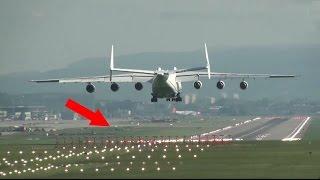 ✈ Antonov225 MRIYA was 😓 the AMAZING BIGGEST Plane on Earth landing at Zurich Kloten Airport  ZRH [upl. by Bonina]