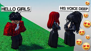 RIZZING AS A DEEP VOICE EBOY IN ROBLOX VOICE CHAT [upl. by Mazel469]