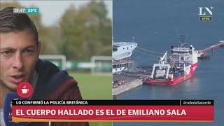 Confirmaron que el cuerpo encontrado es el de Emiliano Sala  Café de la Tarde [upl. by Eatnuahc]