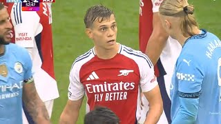 Leandro Trossard red card vs Manchester City vs Arsenal for kicking the Ball Away [upl. by Aldos]