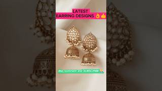 Latest Gold earrings designs with weight and Price 👌❤👍😍😱🌈🙏 latestcollection jhumkaearrings [upl. by Durware383]