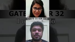 GATE CS Topper On Why He Chose GATE topper iit btechexams mtech computerscience [upl. by Htinek]