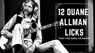 12 Duane Allman Licks You Need To Know [upl. by Kondon238]