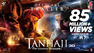 Tanhaji The Unsung Warrior  Official Trailer  Ajay D Saif Ali K Kajol  Om Raut  10 Jan 2020 [upl. by Taryne]