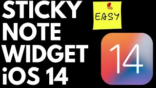 How to Add a Sticky Note Widget on iOS 14  iPhone amp iPad Tutorial [upl. by Craddock128]