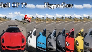 IS Ferrari 599XX EVO is Still THE OP Car In FH5  599XX EVO vs The Best Hypercar 1 Mile Drag Battle [upl. by Netloc]