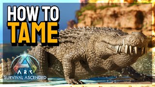 How To Tame The NEW Deinosuchus  Abilities in ARK Survival Ascended ASA [upl. by Olonam]