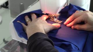 How to start and stop sewing Janome CoverPro 1000CPX [upl. by Acessej684]