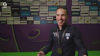 Eleftherious PETROUNIAS GRE  Interview after winning a record 7th European title [upl. by Anolla468]