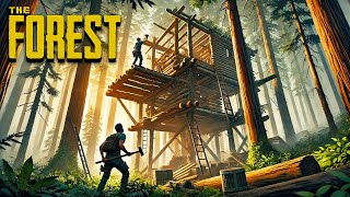 ОЦЕЛЯВАМЕ В ПЕЩЕРА И НАПРАВИХМЕ КЪЩА НА ДЪРВО  The Forest ЕПИЗОД 2 [upl. by Atiuqat]