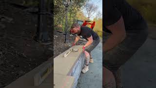 Coping a stone wall gardenwall stonemasonry [upl. by Sik]