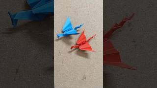 Paper Origami Crane Converting to a Dragon shorts paper tutorial crane origami dragon craft [upl. by Sessler566]