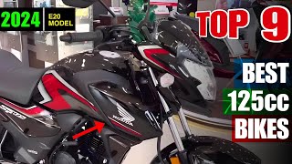 Top 9 Most Fuel Efficient 125cc Bikes in India 2024 🔥 for Mileage and Performance  E20 models [upl. by Robinia]