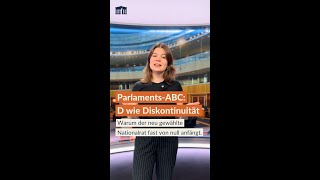 ParlamentsABC Was bedeutet Diskontinuität [upl. by Eikcaj]