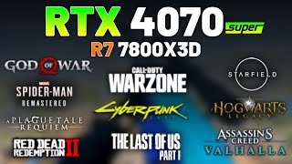 RTX 4070 SUPER  RYZEN 7 7800X3D  Test in 10 Games [upl. by Snodgrass350]