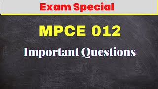 Important Questions  MPCE 012  Psychodiagnostics  IGNOU [upl. by Tarsuss]