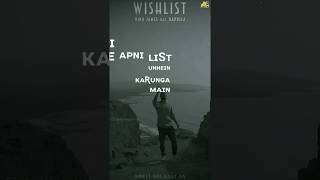 Wishlist Full Screen Whatsapp Status  Dino James feat Kaprila  Ankit Solanki [upl. by Auburn]