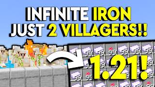 BEST INFINITE IRON FARM 121 Minecraft Bedrock  MCPEXboxPS4Nintendo SwitchWindows 10 [upl. by Karlin877]